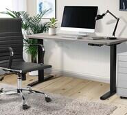 Sancho 140Cm Black & Electric Standing Desk Grey