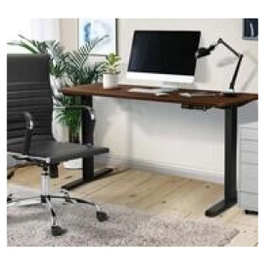 Sancho 160Cm Black & Electric Standing Desk Brown