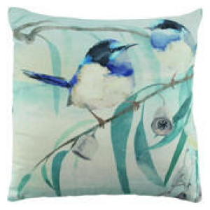 Sariya Wren Square Colour Velvet Cushion Multi