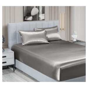 Satin King 3 Piece Sheet Set Grey