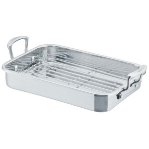 Scanpan Impact 42 x 26 cm Stainless Steel Roasting Pan with Rack