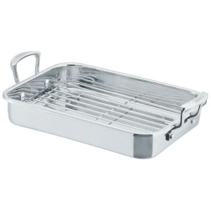 Scanpan Impact 42 x 26 cm Stainless Steel Roasting Pan with Rack