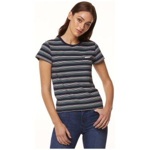 Signature Slim Tee // Navy/Sage Stripe