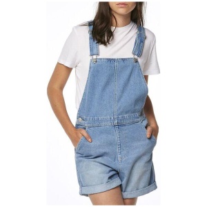 Slimline Dungaree Short Santana Blue