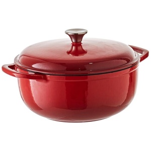 Smith + Nobel Traditions 6L Cast Iron Casserole Pot Red