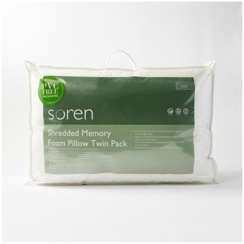 Soren Shredded Memory Foam Pillow 2 Pack