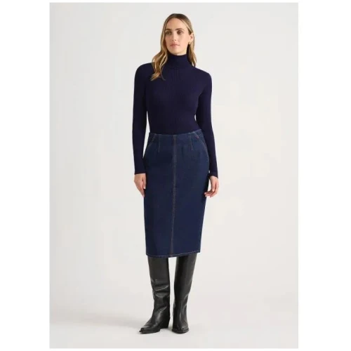Sue Denim Pencil Skirt