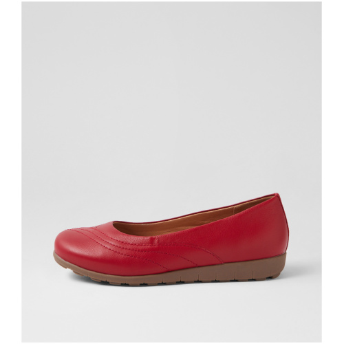Supersoft Beca D Su Dk Red Leather Dk Red Shoes Womens Shoes Casual Flat Shoes