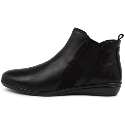 Supersoft Feival Su Black Leather Black Boots Womens Shoes Casual Ankle Boots