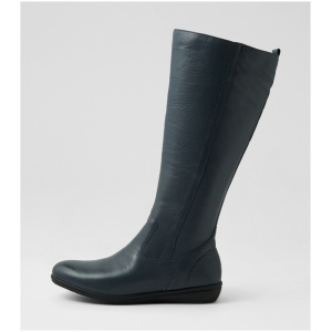 Supersoft Felicitey Su Navy Leather Navy Boots Womens Shoes Casual Long Boots