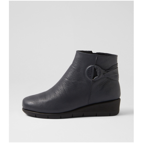 Supersoft Maeeve Su Navy Leather Navy Boots Womens Shoes Ankle Boots
