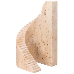 Tavira Step Marble Sculpture - Beige by Interior Secrets - AfterPay Available