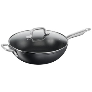 Tefal Premium Specialty 32 cm Hard Anodised Induction Wok with Lid