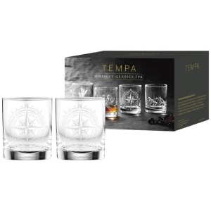 Tempa Atticus Compass Whiskey Glass Set 2 Pack