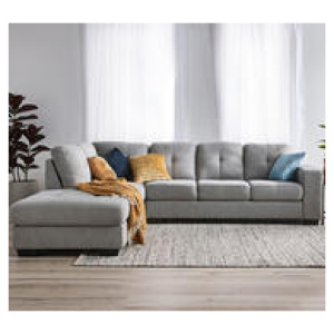 Tivoli 3 Seater Modular Sofa With Left Chaise Grey
