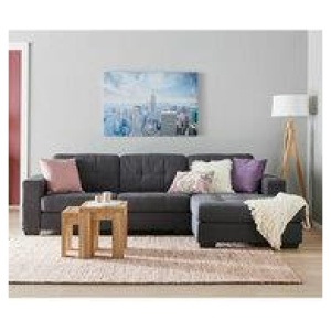 Tivoli 3 Seater Right Chaise Sofa Grey