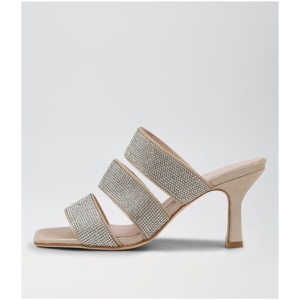 Top End Lomme To Nude Shimmer Silver Leather Jewels Nude Shimmer Silver Sandals Womens Shoes Dress Heeled Sandals