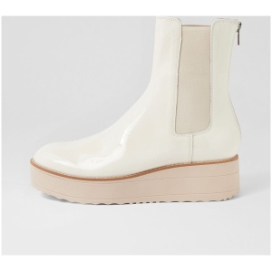 Top End Noremi To Ivory Vanilla Sole Patent Leather Ivory Vanilla Sole Boots Womens Shoes Ankle Boots