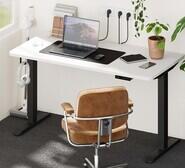 Trudie Black & White Electric Standing Desk Black