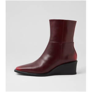 Vagabond Shoemakers Aino Wedge Boot Vb Red Leather Red Boots Womens Shoes Casual Ankle Boots