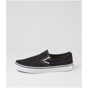 Vans Classic Slip On W Vn Black Canvas Black Sneakers Womens Shoes Casual Casual Sneakers