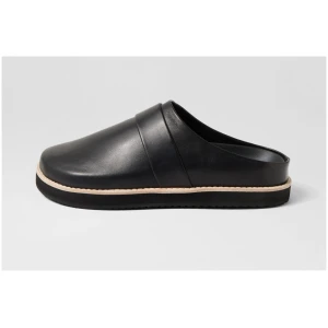 Walnut Palmer Leather Mule Wa Black Leather Black Shoes Womens Shoes Casual Flat Shoes