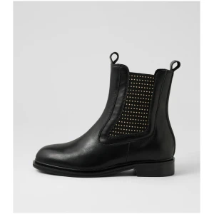 Walnut Talia Boot Wa Black Leather Black Boots Womens Shoes Casual Ankle Boots