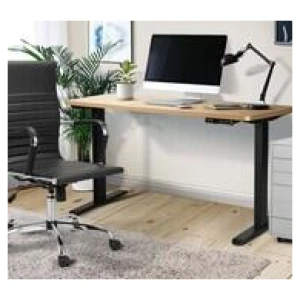 Wendie 150Cm Black & Natural Electric Standing Desk Black