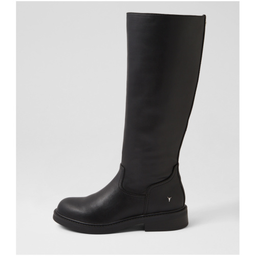 Windsor Smith Backfire Ws Black Smooth Black Boots Womens Shoes Casual Long Boots