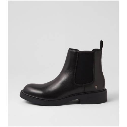 Windsor Smith Bonus Ws Black Leather Black Boots Womens Shoes Casual Ankle Boots