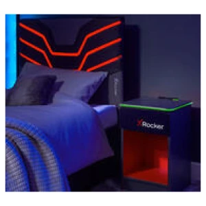 X Rocker Carbon-Tek Led Bedside Table Grey