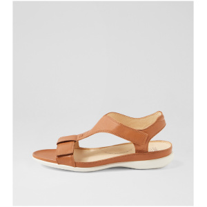 Ziera Baosly W Zr Dk Tan Leather Dk Tan Sandals Womens Shoes Casual Sandals Flat Sandals