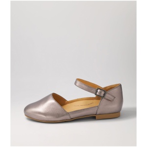 Ziera Cavalcade Xf Zr Pewter Leather Pewter Shoes Womens Shoes Casual Flat Shoes