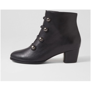 Ziera Gwion W Zr Black Black Heel Leather Black Black Heel Boots Womens Shoes Casual Ankle Boots