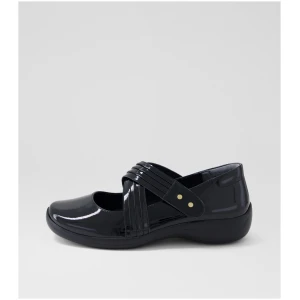 Ziera Jequie Xf Zr Black Patent Leather Black Shoes Womens Shoes Casual Flat Shoes