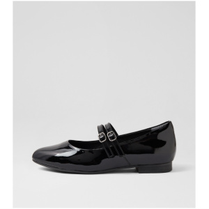 Ziera Lotton W Zr Black Patent Leather Black Shoes Womens Shoes Casual Flat Shoes