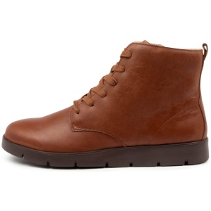Ziera Manila W Zr Cognac Leather Cognac Boots Womens Shoes Casual Ankle Boots
