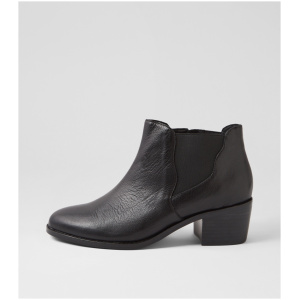 Ziera Roselle Xw Zr Black Black Heel Leather Black Black Heel Boots Womens Shoes Casual Ankle Boots
