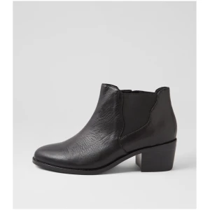 Ziera Roselle Xw Zr Black Black Heel Leather Black Black Heel Boots Womens Shoes Casual Ankle Boots