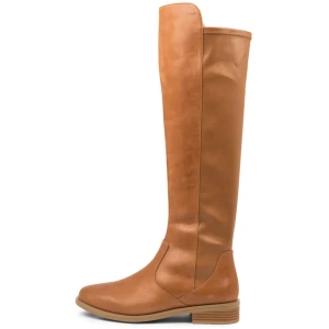 Ziera Sallies Xf Zr Tan Leather Stretch Smooth Tan Boots Womens Shoes Casual Long Boots