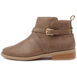 Ziera Sebas Xf Zr Taupe Leather Taupe Boots Womens Shoes Casual Ankle Boots