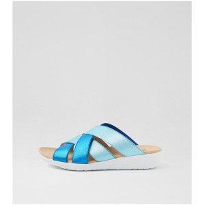 Ziera Unoe W Zr Aqua Multi Elastic Aqua Multi Sandals Womens Shoes Casual Sandals Flat Sandals