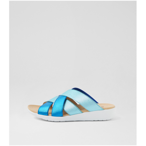 Ziera Unoe W Zr Aqua Multi Elastic Aqua Multi Sandals Womens Shoes Casual Sandals Flat Sandals