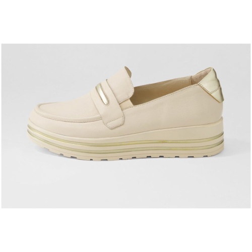 Ziera Vices Xf Zr Vanilla Pale Gold Leather Vanilla Pale Gold Shoes Womens Shoes Casual Flat Shoes
