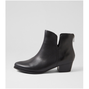 Ziera Vosso Xf Zr Black Black Heel Leather Black Black Heel Boots Womens Shoes Casual Ankle Boots