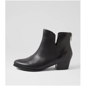 Ziera Vosso Xf Zr Black Black Heel Leather Black Black Heel Boots Womens Shoes Casual Ankle Boots