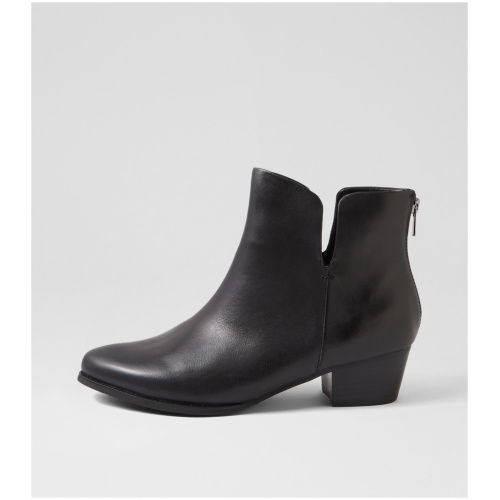 Ziera Vosso Xf Zr Black Black Heel Leather Black Black Heel Boots Womens Shoes Casual Ankle Boots