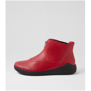 Ziera Yantai Xf Zr Dk Red Black Leather Elastic Dk Red Black Boots Womens Shoes Casual Ankle Boots