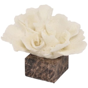 Zyra Coral Marble Sculpture - Beige by Interior Secrets - AfterPay Available