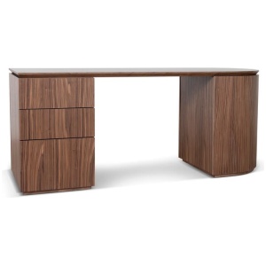 Albina 1.77m Left Drawer Office Desk - Walnut by Interior Secrets - AfterPay Available